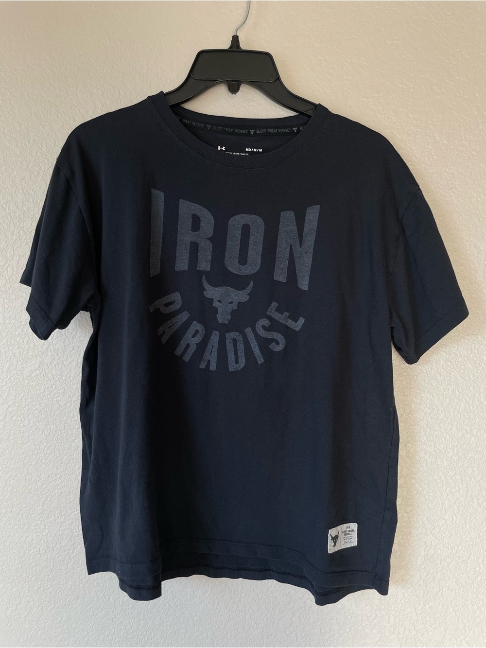 Under Armour Iron Paradise Graphic Tee in Dark Grey Medium Boxy Fit